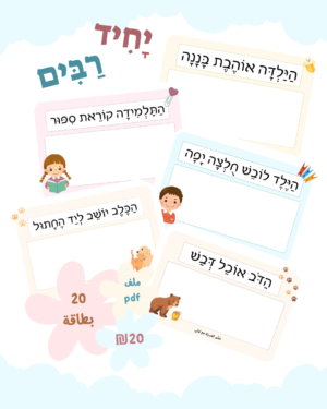 مواد تعليمية لتعلم العبرية: יָחִיד וְרַבִּים – موقع لولي التعليمي لتعلم العبرية